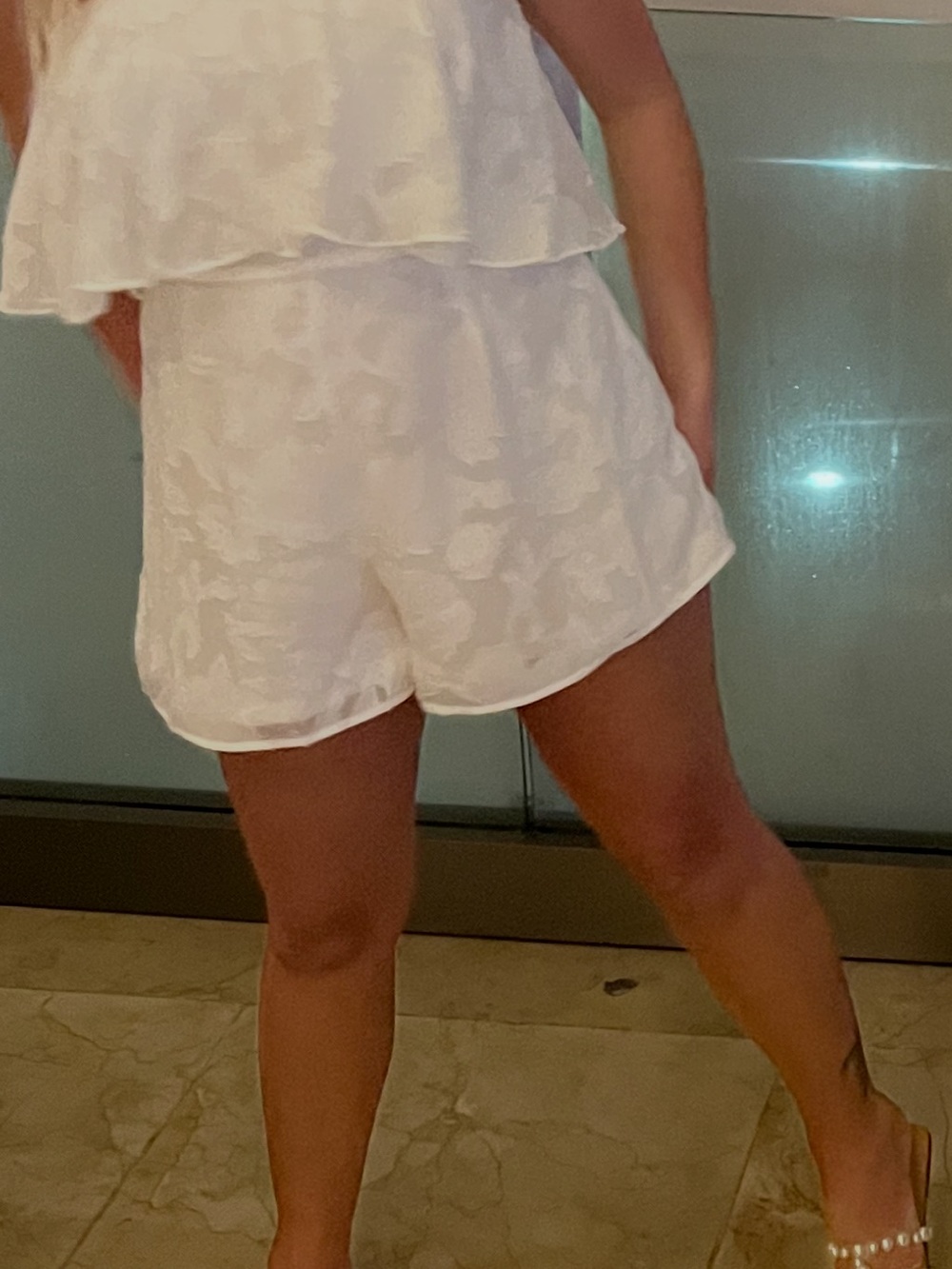 Lulus Have Some Sun White Floral Burnout Strapless Romper Size M - Picture 2 of 4